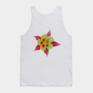 Vibrant Colorado Red and Yellow Columbine Flower Tank Top